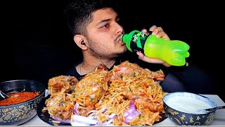 BHARAT EATING SHOW  Spicy Chicken Biryani  Chicken Gravy and Raita  Eating show  Indian mukbang [upl. by Ziguard]