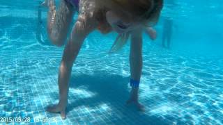 Eva Underwater Swimming Part 1  Insotel Cala Mandia Majorca [upl. by Calvin]