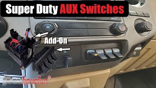 How to ADD  Install Upfitter Switches 20112016 Ford F250 F350 amp F450 Super Duty Aux Switches [upl. by Romeu]