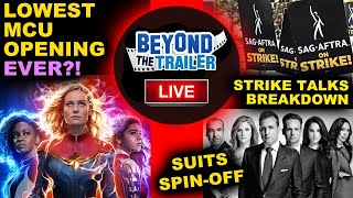 The Marvels Box Office Tracking Lowest MCU Opening EVER Suits SpinOff 2023 Actors Strike Update [upl. by Lacey]