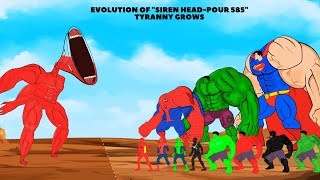 Evolution of quotSIREN HEADPOUR 585quot Tyranny grows  SUPER HEROES Ranked From Weakest To Strongest [upl. by Coady]