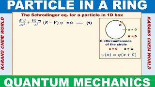 Tamil Particle in Ring Problem Quantum Mechanics Schrödinger eqn solve obtain energy wave function [upl. by Thurmann238]