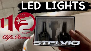 Alfa Romeo Stelvio LED headlight bulbs swap [upl. by Yrod146]