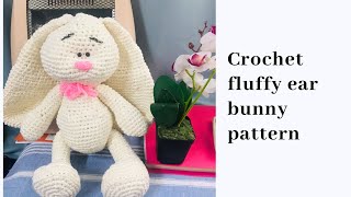 CROCHET CUTE FLUFFY BUNNY PATTERN [upl. by Darrey]