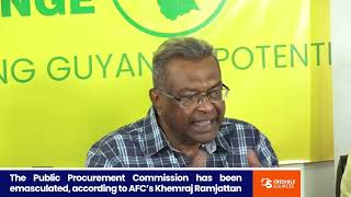 Public Procurement Commissions Authority Undermined by Corrupt PPP asserts AFC’s Ramjattan [upl. by Katharyn]