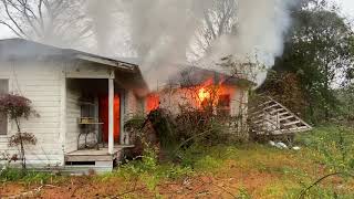 Burning Down Old House Huge Fire Seeing Ghost [upl. by Ynaiffit512]