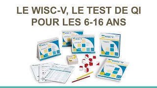 Le WISCV le test de QI pour enfants et adolescents [upl. by Eugenius]