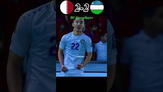 Qatar vs Uzbekistan uzsport football shorts worldcup 15112024 [upl. by Nauqit]