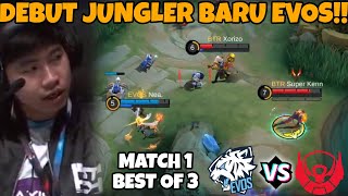 PERDANA JUNGLER BARU EVOS BOLEH2 LANCELOTNYA COY MATCH 1 EVOS VS BTR [upl. by Lyndon]