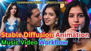 How To Create Music Video With Stable Diffusion AnimateDiff Workflow [upl. by Christan49]