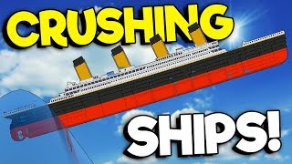 CRUSHING THE TITANIC WITH A TSUNAMI  Sinking Simulator 2 Gameplay [upl. by Gnaig405]