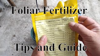 Paano Gamitin ang Foliar Fertilizer [upl. by Allemac]