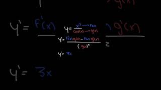 Derivada Regla del Cociente cálculo derivada calculo derivacion [upl. by Storer210]