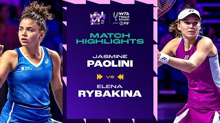 Jasmine Paolini vs Elena Rybakina  2024 WTA Finals Riyadh Group Stage  Match Highlights [upl. by Lonny847]