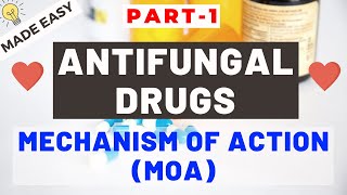 Antifungal Drugs Part 1  MECHANISM OF ACTION MOA  Made EASY [upl. by Ylliw960]