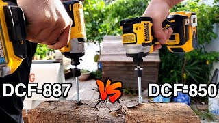 DEWALT DCF887 vs DEWALT DCF850 máy nào mạnh hơn [upl. by Ahsakal16]