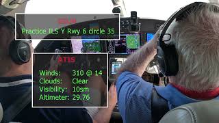 Private Jet Citation CJ3 Practice Instrument Approach at Wilmington NC KILM ILS Y 6 circle 35 [upl. by Leroy874]