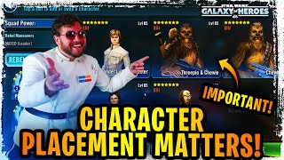 THIS IS IMPORTANT Correct Character Placement Can Make a HUGE Difference for Teams in SWGoH [upl. by Dulcle660]