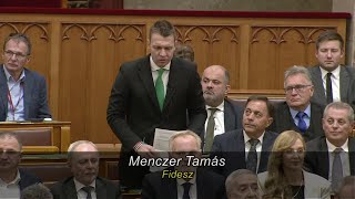 Menczer Tamás azonnali kérdése és Soltész Miklós válasza [upl. by Darra]