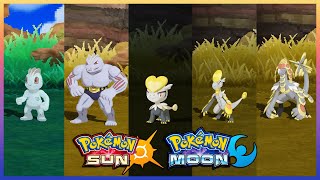 Pokemon Sun amp Moon  MachopMachokeJangmooHakamoo amp Kommoo Locations [upl. by Iniffit]