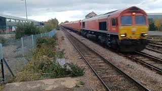 Two Class 43s Two Class 66 and One Class 60 heading through Whittlesea Station [upl. by Grantham]