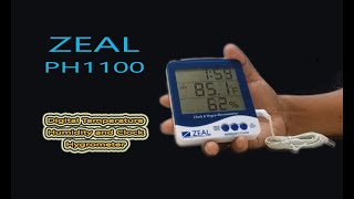 Zeal Digital Hygrometer Humidity and Temperature Meter PH1100  Unboxing and General Uses [upl. by Kinson]