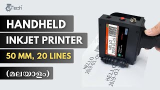 HAND HELD INKJET PRINTER 50 MM 20 LINES  Quality Batch Coding MRP Printer Machine [upl. by Landahl]