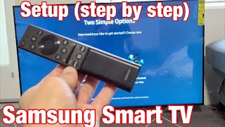 Samsung Smart TV How to Setup step by step UHD AU8000 Series [upl. by Dnomaid831]