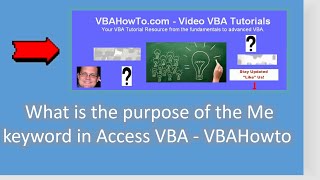 What is the purpose of the Me keyword in Access VBA [upl. by Ardrey]