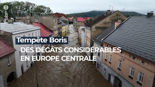 Tempête Boris  Des dégâts considérables en Europe centrale  RTBF Info [upl. by Martz]