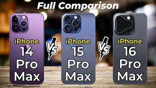 iPhone 16 Pro Max vs iPhone 15 Pro Max vs Iphone 14 Pro Max 🔥 Full Specs Comparison [upl. by Eintrok]