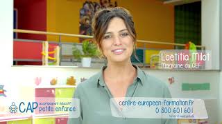 Publicité Centre Européen de Formation Petite Enfance Décembre 2018 avec Laëtitia Milot [upl. by Salohcin527]