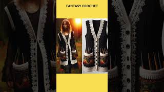 Vests with pockets a handmade fairy tale crochet handmade knitted vest trending art artworks [upl. by Notneb]