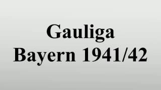 Gauliga Bayern 194142 [upl. by Nishom]