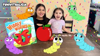 Wiggly Worms Game  The BEST WAY TO PLAY WIGGLY WORMS so much fun  Mother amp Daughter Playing Games [upl. by Daveta]