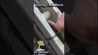 Blocklaying in Hawaii masonry construction bluecollar hawaii bricklaying blocklaying asmr [upl. by Natty]