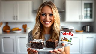 3Ingredient Nutella Brownies Easy and Delicious [upl. by Barcroft]