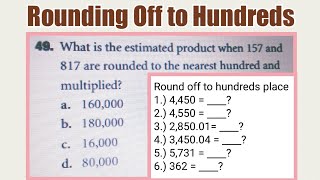 Rounding Off to Hundreds  What is the estimated product when 157 and 917 are rounded to the nearest [upl. by Christian]