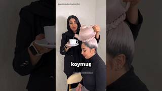 Saçına çaydanlık yaptıran kadın saeidehariaeihairstylist  IG [upl. by Annayhs555]