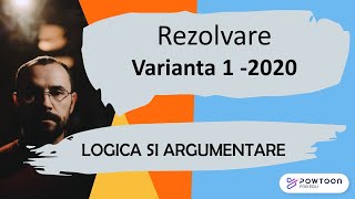 BAC Logica  Rezolvarea variantei nr 1 din variantele pentru BAC propuse de minister [upl. by Katherin]