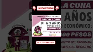 📌🎉Recibe el apoyo de Desde la Cuna 2000 pesos ¡REALIZA EL REGISTRO [upl. by Ahsiuqat725]