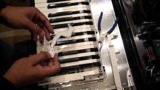 Roland A90 Opening and Repairing Keys [upl. by Lovato]