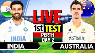 India vs Australia 1st Test Day 2  IND vs AUS Live Match  Live Cricket Match Today Last 33 Over [upl. by Azmah]