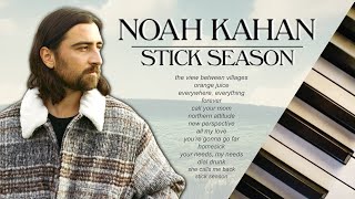 noah kahan stick season  1 hour of calm piano ♪ [upl. by Loralyn193]