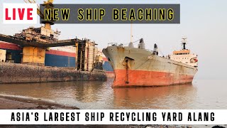 Ship Beaching at Alang Ship Breaking Yard  Live [upl. by Fredia442]