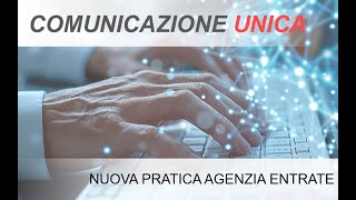 Comunicazione Unica dImpresa  6 Pratica Agenzia Entrate [upl. by Nylime]