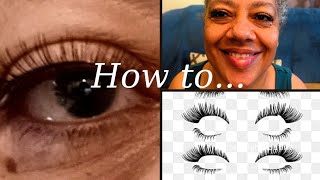 How To Apply False Lashes For Beginners  Applying Eyelashes [upl. by Airetahs]