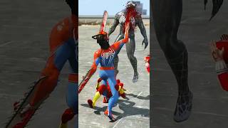 RED SPIDERMAN SAVES COSMIC SPIDERMAN FROM VENOM amp ZOMBIES  Shorts  GTA5  spiderman [upl. by Isman827]