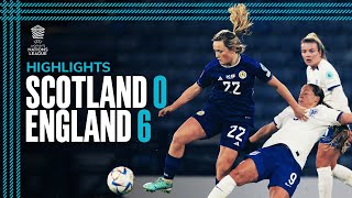 Scotland 06 England  UEFA Womens Nations League Highlights  SWNT [upl. by Nnaeinahpets]