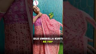 Softy Silk umbrella kurti set with lining ❤️ fashion kurti [upl. by Koosis]